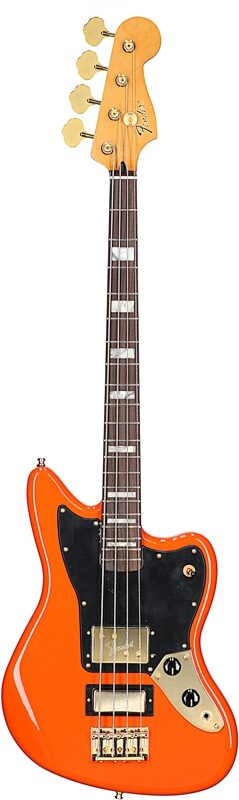 Fender Limited Edition Mike Kerr Jaguar Bass Guitar (with Gig Bag), Tigers Orange, Full Straight Front
