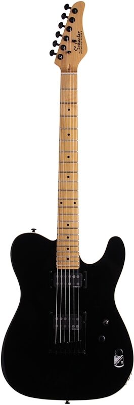 Schecter PT Electric Guitar, Black, Full Straight Front