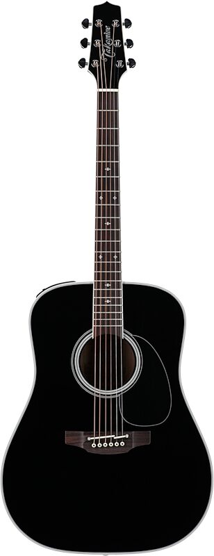 Takamine Limited Edition FT341 Acoustic-Electric Guitar (with Gig Bag), Black, Full Straight Front