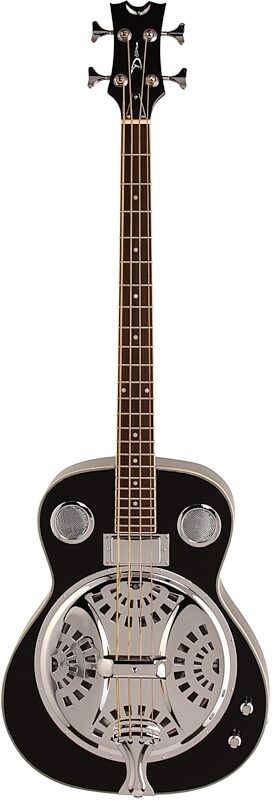 Dean Resonator Acoustic-Electric Bass, Classic Black, Full Straight Front
