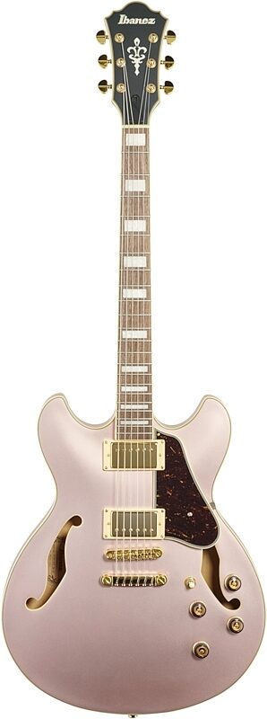 Ibanez AS73G Artcore Semi-Hollowbody Electric Guitar, Rose Gold Metallic, Full Straight Front