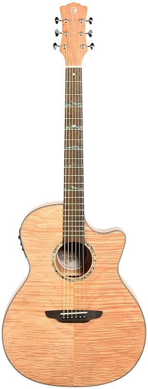 Luna High Tide Mahogany GC Acoustic-Electric Guitar, New, Full Straight Front