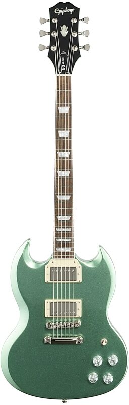 Epiphone SG Muse Electric Guitar, Wanderlust Green Metallic, Full Straight Front