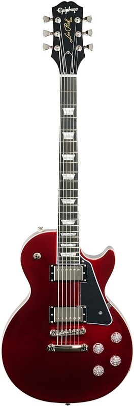 Epiphone Les Paul Modern Electric Guitar, Sparkling Burgundy, Full Straight Front