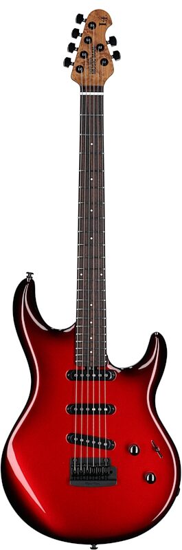Ernie Ball Music Man Luke 4 Electric Guitar (with Softshell Case), Scoville Red, Blemished, Full Straight Front