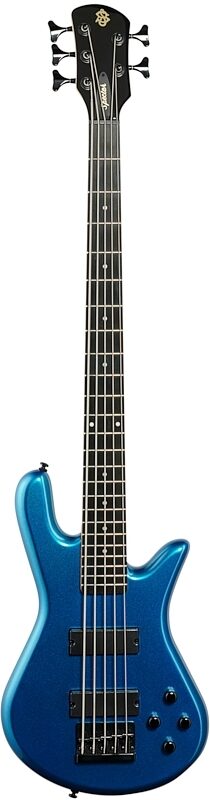 Spector Performer Electric Bass, 5-String, Metallic Blue Gloss, Full Straight Front