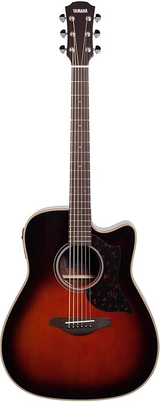 Yamaha A1R Acoustic-Electric Guitar, Tobacco Brown Sunburst, Full Straight Front