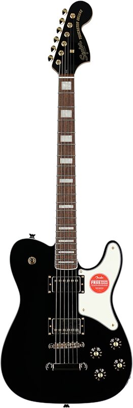 Squier Limited Edition Paranormal Troublemaker Telecaster Deluxe Electric Guitar, Black, Full Straight Front