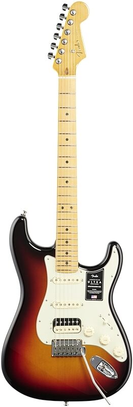 Fender American Ultra Stratocaster HSS Electric Guitar, Maple Fingerboard (with Case), Ultraburst, Full Straight Front