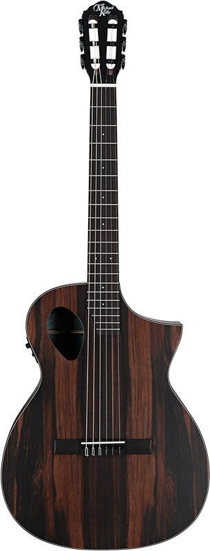 Michael Kelly Forte Port Nylon Classical Acoustic-Electric Guitar, Java Ebony, Full Straight Front