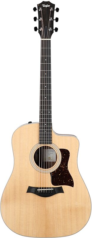 Taylor 210ce Dreadnought Acoustic-Electric Guitar (with Gig Bag), New, Full Straight Front