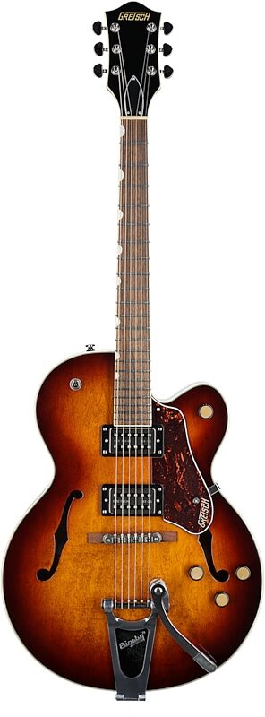 Gretsch G2420T Streamliner HB Electric Guitar with Bigsby Tremolo, Havana Burst, Full Straight Front