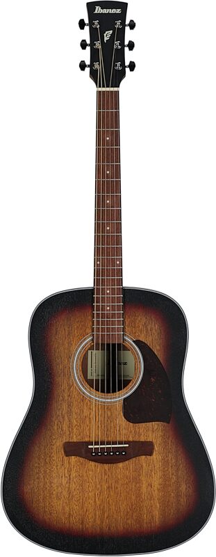 Ibanez PF54 Acoustic Guitar, Open Pore Vintage Sunburst, Full Straight Front