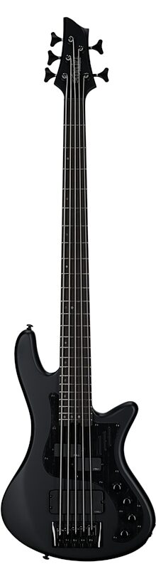 Schecter Stiletto Stealth-5 Pro Electric Bass, 5-String, Satin Black, Full Straight Front