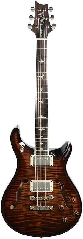PRS Paul Reed Smith McCarty 594 Hollowbody II 10-Top Electric Guitar (with Case), Black Gold Burst, Full Straight Front