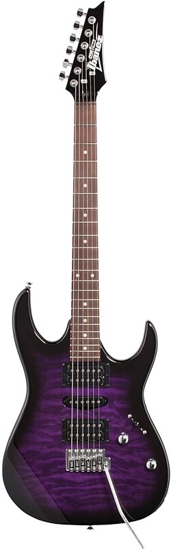 Ibanez GRX70QA Electric Guitar, Transparent Violet Sunburst, Full Straight Front
