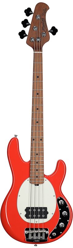 Sterling by Music Man RaySS4 StingRay Short Scale Electric Bass, Fiesta Red, Full Straight Front