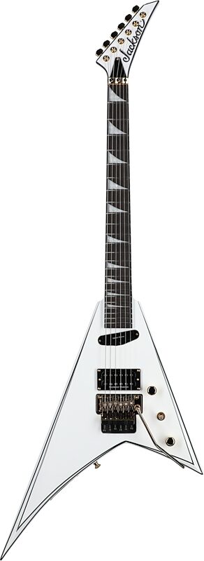 Jackson Concept Rhoads RR24 HS Electric Guitar (with Case), White with Black Pinstripes, Full Straight Front