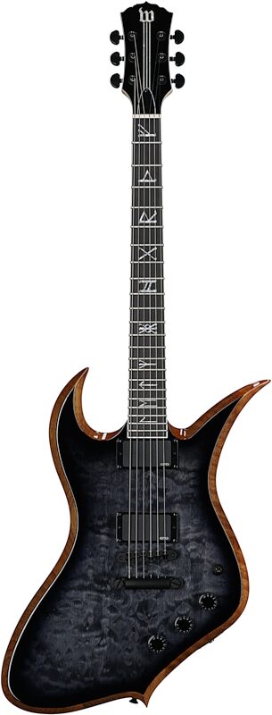 Wylde Audio Thoraxe Electric Guitar, Transparent Black Burst, Blemished, Full Straight Front