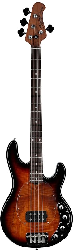 Sterling by Music Man Ray34 Electric Bass Guitar, 3 Tone Sunburst, Full Straight Front