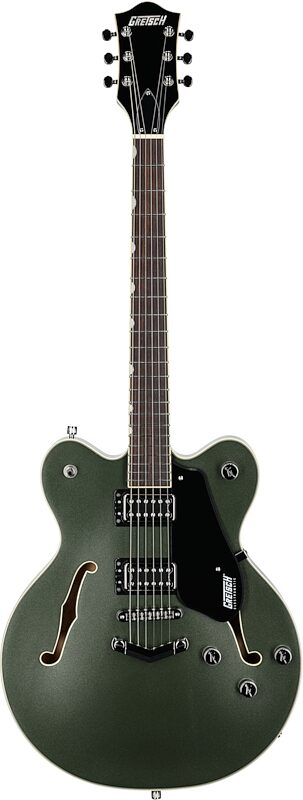 Gretsch G5622 Electromatic Center Block Double-Cut Electric Guitar, Olive Metallic, Full Straight Front