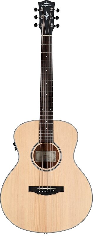 Kepma K3 Series M3-130 Mini Acoustic-Electric Guitar, Natural, Full Straight Front