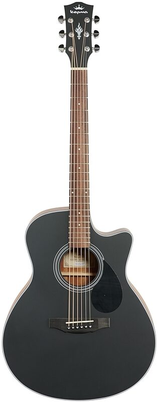 Kepma K3 Series GA3-130 Acoustic Guitar, Black Matte, Full Straight Front