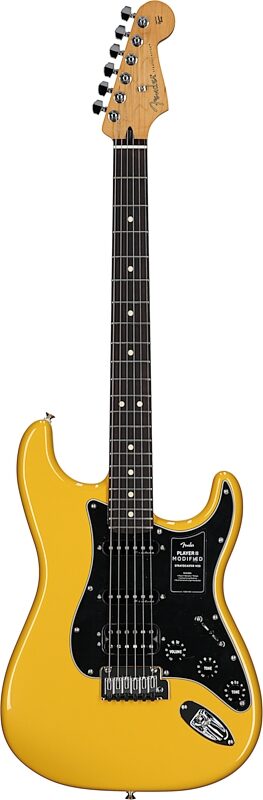 Fender Player II Modified Stratocaster HSS Electric Guitar, Rosewood Fingerboard (with Gig Bag), Sun Yellow, Full Straight Front