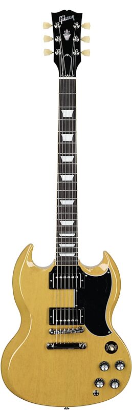 Gibson SG Standard '61 Custom Color Electric Guitar (with Case), TV Yellow, Full Straight Front