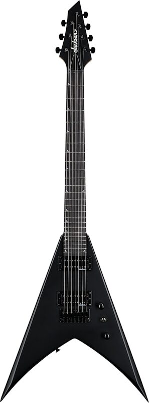 Jackson JS King V JS227 KV HT Electric Guitar, 7-String, Satin Black, Full Straight Front