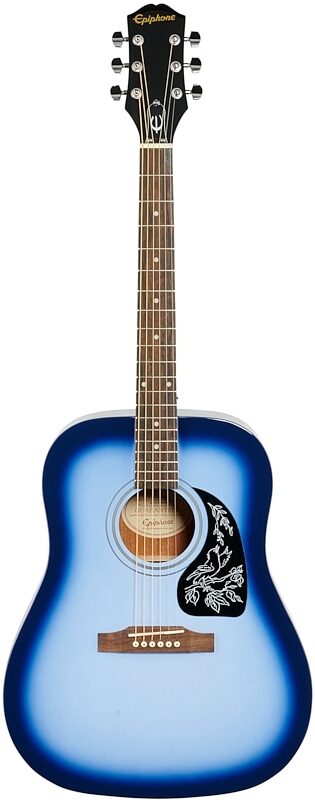 Epiphone Starling Dreadnought Acoustic Guitar, Starlight Blue, Full Straight Front