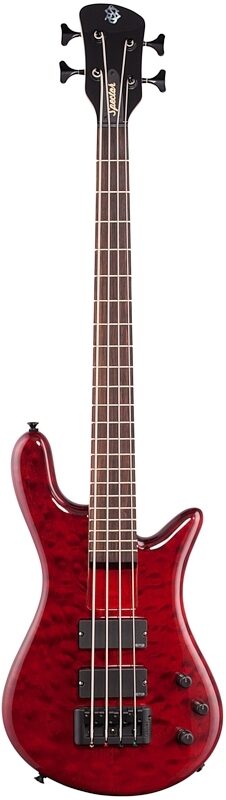 Spector Bantam 4 Short Scale Electric Bass (with Gig Bag), Black Cherry Gloss, Full Straight Front