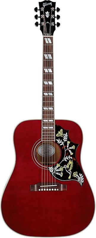 Gibson Limited Edition Hummingbird Standard Acoustic-Electric Guitar (with Case), Wine Red, Full Straight Front