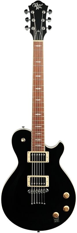 Michael Kelly Patriot Decree Standard Electric Guitar, Gloss Black, Full Straight Front