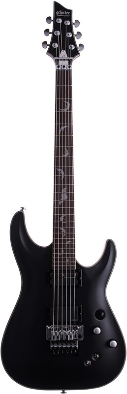Schecter Damien Platinum 6 FR-S Sustainiac Electric Guitar, Satin Black, Full Straight Front