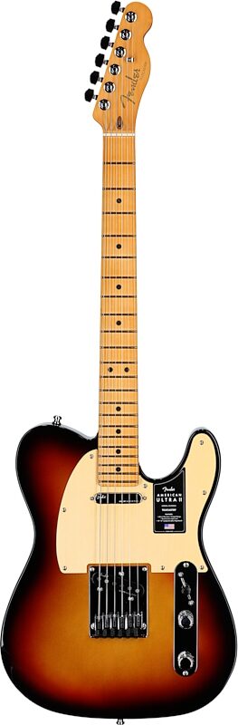 Fender American Ultra II Telecaster Electric Guitar, Maple Fingerboard (with Case), Ultraburst, Full Straight Front