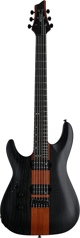 Schecter Rob Scallon C-1 Electric Guitar, Left-Handed, Satin Dark Roast, Full Straight Front
