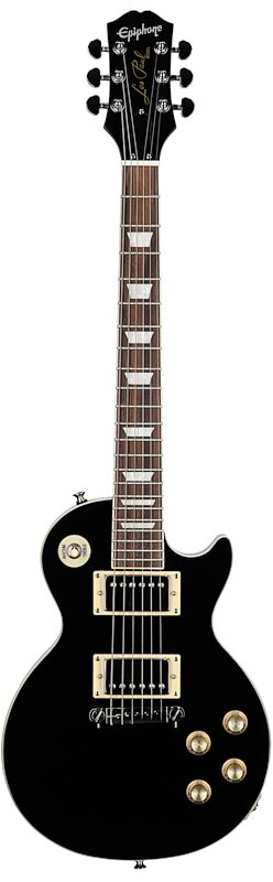 Epiphone Power Player Les Paul Electric Guitar (with Gig Bag), Dark Matter Ebony, Blemished, Full Straight Front