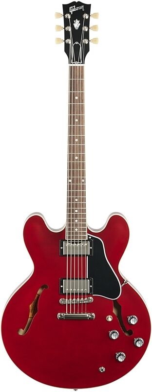 Gibson ES-335 Dot Satin Electric Guitar (with Case), Cherry, Full Straight Front