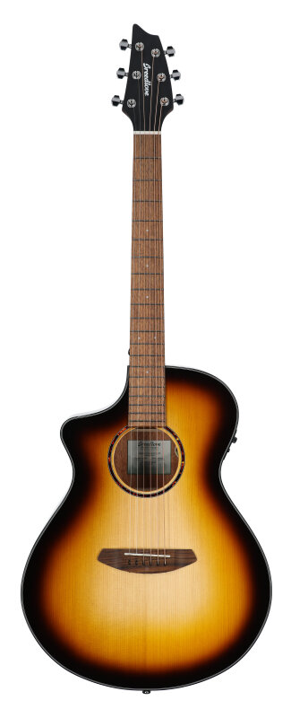Breedlove Discovery S Concert CE Acoustic Guitar, Left-Handed, Edgeburst, Full Straight Front
