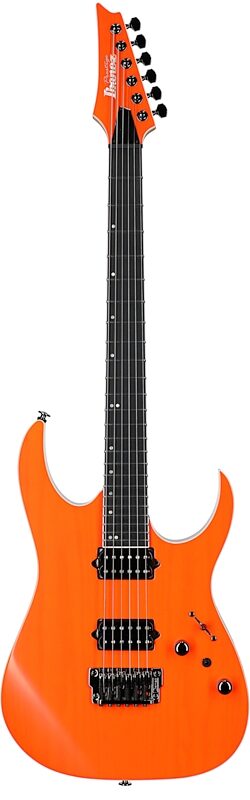 Ibanez RGR5221 Prestige Electric Guitar (with Case), Transparent Fluorescent Orange, Full Straight Front