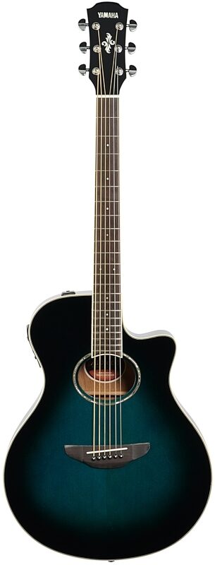 Yamaha APX-600 Acoustic-Electric Guitar, Oriental Blue Burst, Customer Return, Blemished, Full Straight Front