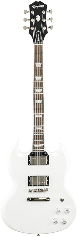 Epiphone SG Muse Electric Guitar, Pearl White Metallic, Full Straight Front
