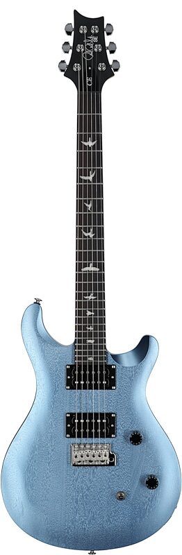 PRS Paul Reed Smith SE CE24 Standard Satin Electric Guitar (with Gig Bag), Ice Blue Metallic, Full Straight Front