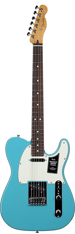 Fender Player II Telecaster Electric Guitar, with Rosewood Fingerboard, Aquatone Blue, Full Straight Front