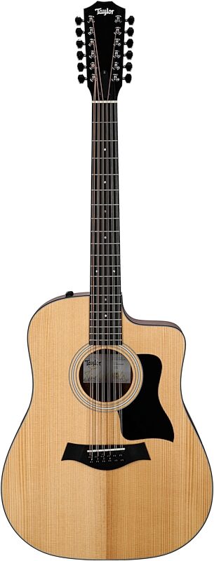 Taylor 150ce Dreadnought Acoustic-Electric Guitar, 12-String (with Gig Bag), New, Full Straight Front