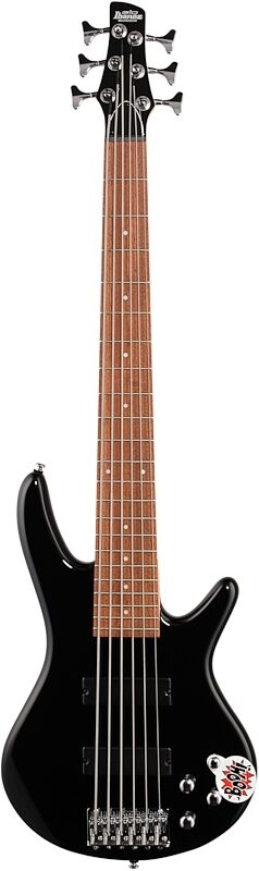 Ibanez GSR206 6-String Electric Bass, Black, Full Straight Front