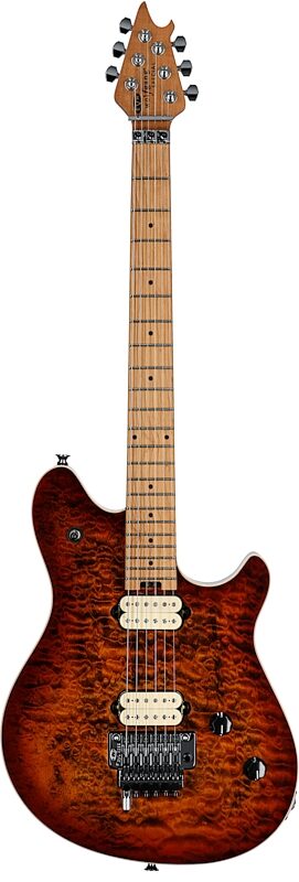 EVH Eddie Van Halen Wolfgang Special Quilted Maple Electric Guitar, Tiger Eye Glow, Full Straight Front
