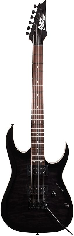 Ibanez GRGA120QA Gio Electric Guitar, Transparent Black Sunburst, Full Straight Front