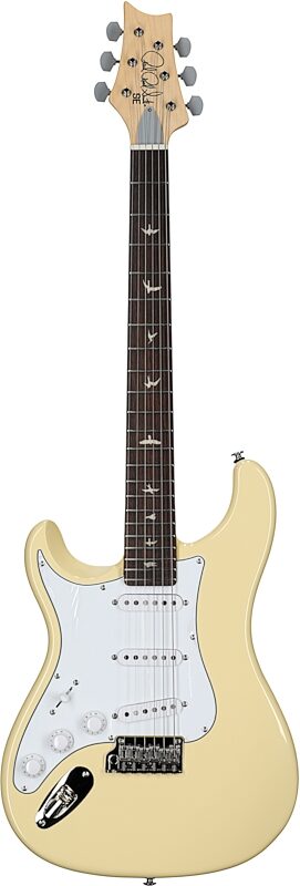 PRS Paul Reed Smith SE Silver Sky Electric Guitar, Left-Handed, Maple Fretboard (with Gig Bag), Moon White, Open Box (Very Good), Full Straight Front